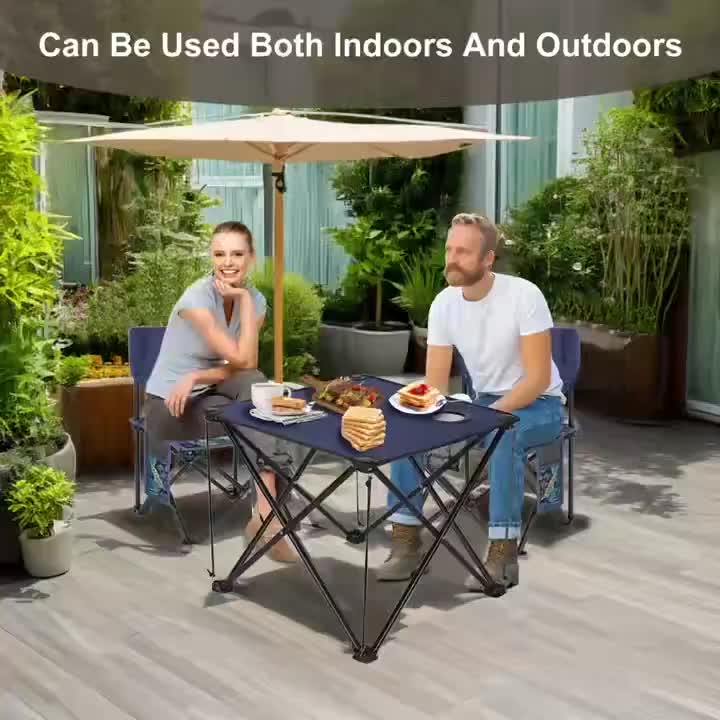 Portable Folding Camping Table And Chairs Set For Outdoor Use - Arthur's Wellness Emporium