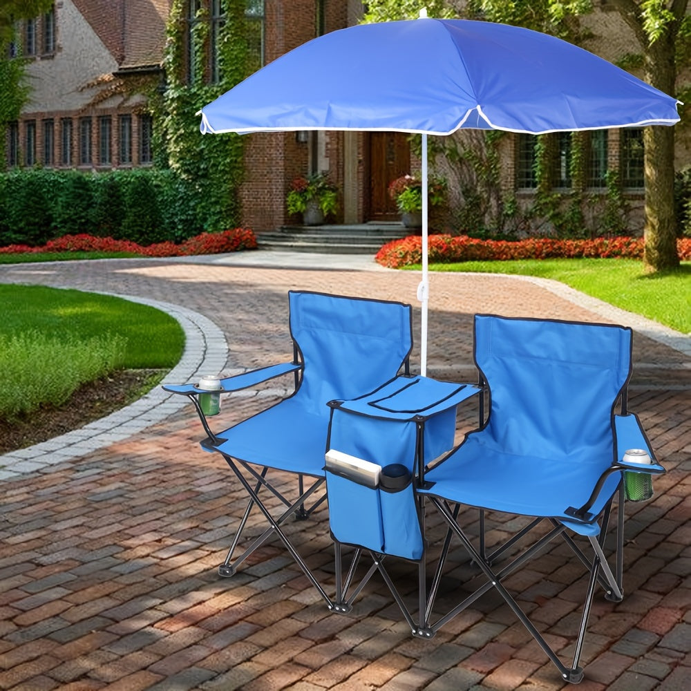 LEADZM Outdoor Fishing Chair With Umbrella For Patio - Arthur's Wellness Emporium