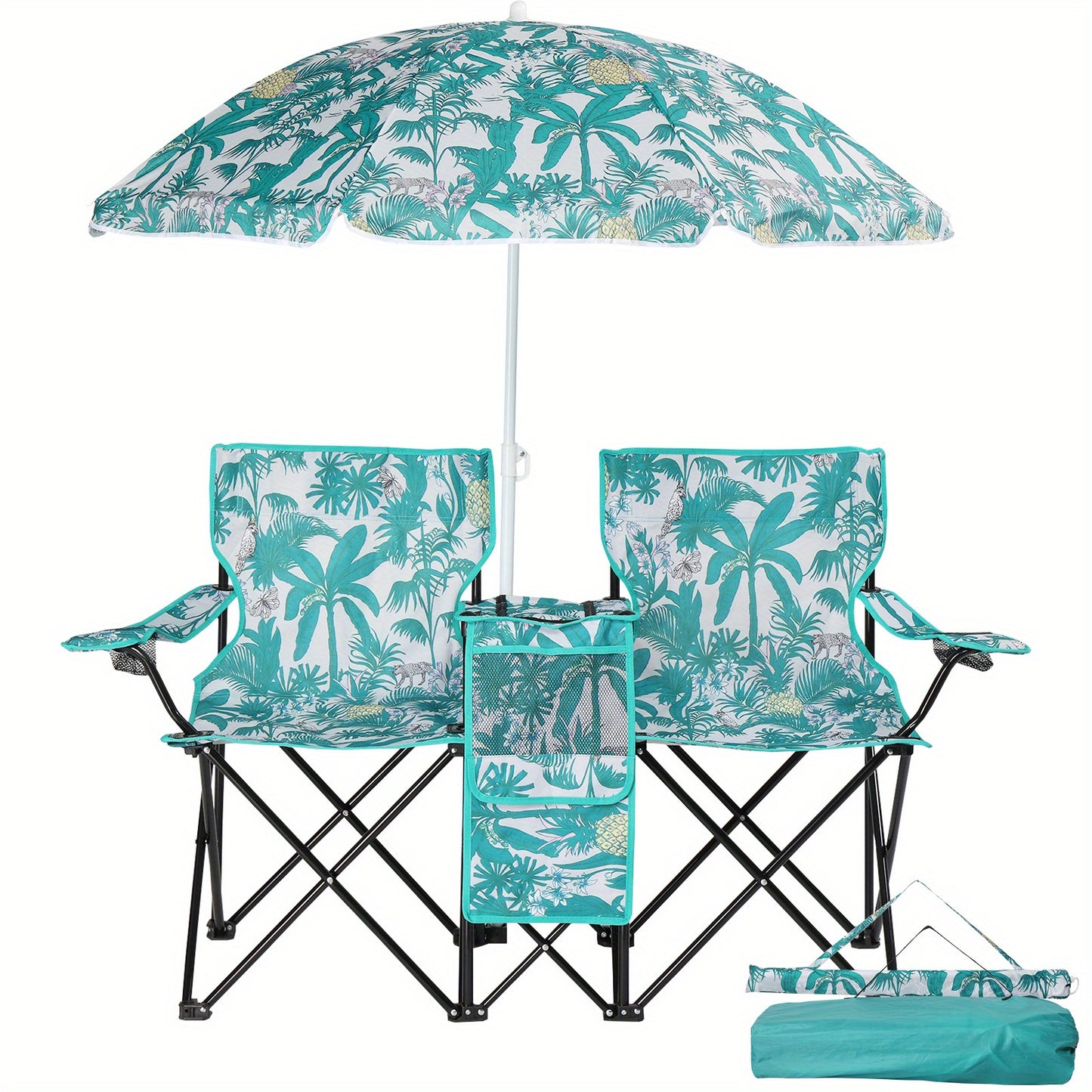 MOTOOS Outdoor Folding Fishing Chair With Umbrella Oxford Cloth - Arthur's Wellness Emporium