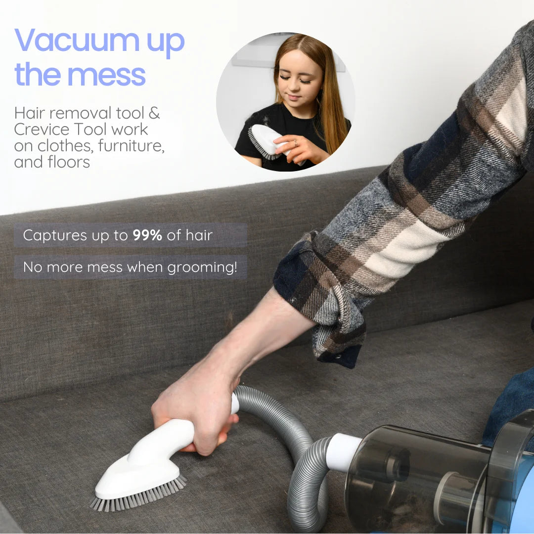 Grooming Kit For Dogs And Cats With Vacuum Includes Brushes - Arthur's Wellness Emporium
