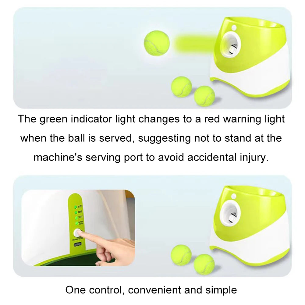Automatic Dog Ball Thrower Launcher With 3 Tennis Balls - Arthur's Wellness Emporium