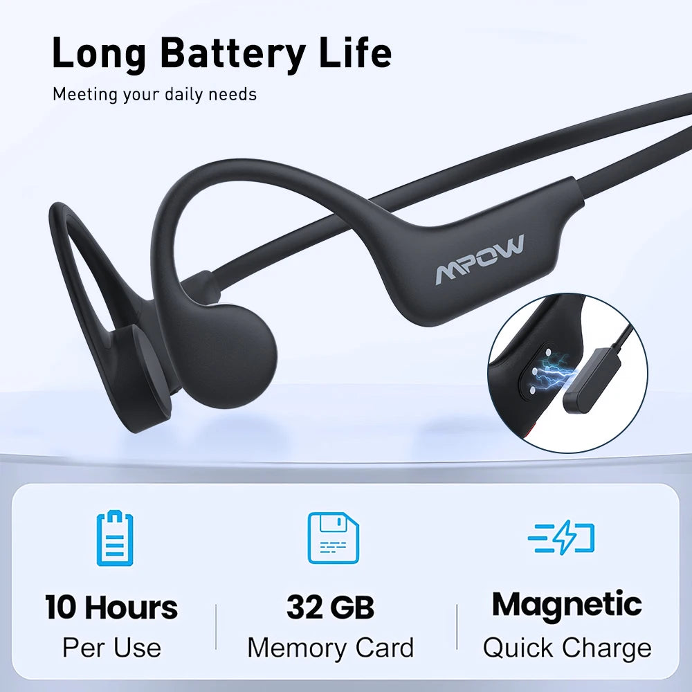 MPOW X6 Pro Bone Conduction Headphones Bluetooth 5.3 32GB