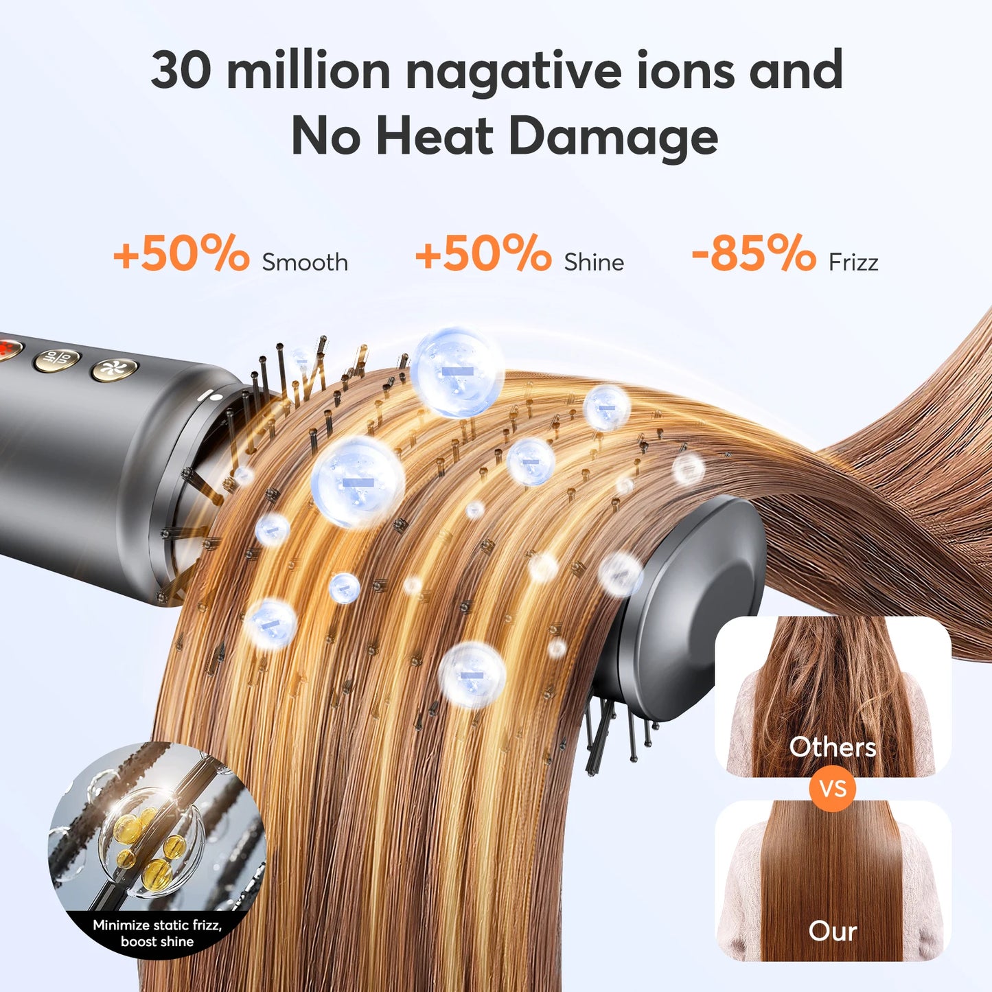 Bopcal 5 In 1 Hair Dryer And Curling Iron Styling Tool
