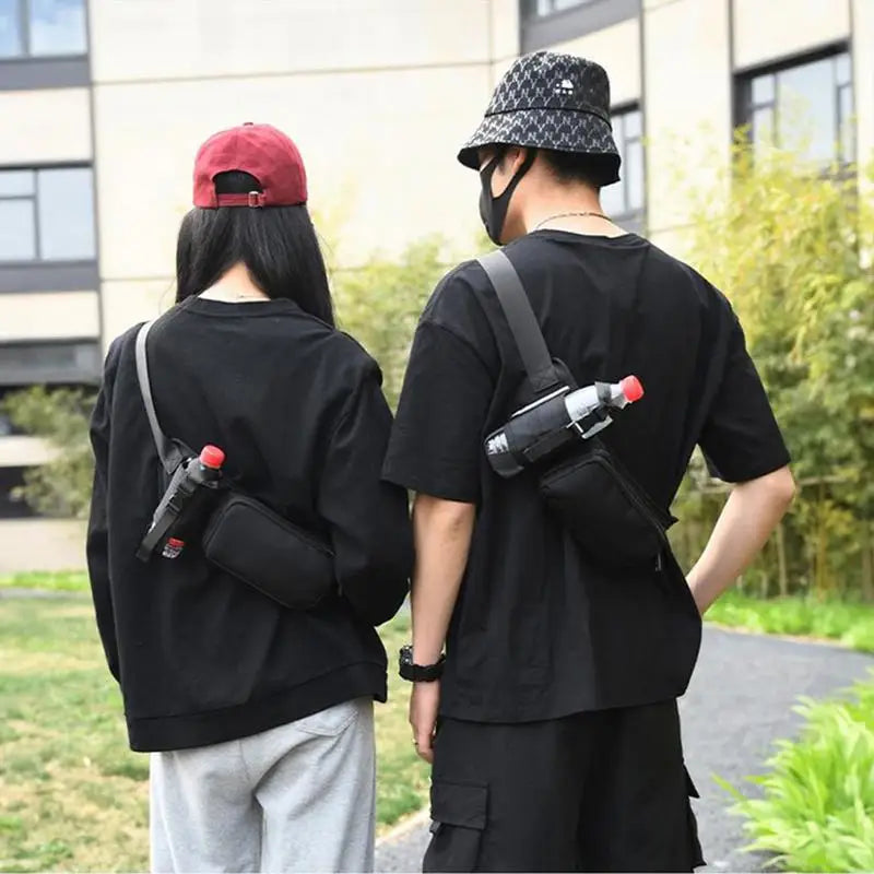 Water Bottle Fanny Pack Adjustable Waist Bag for Outdoor Use