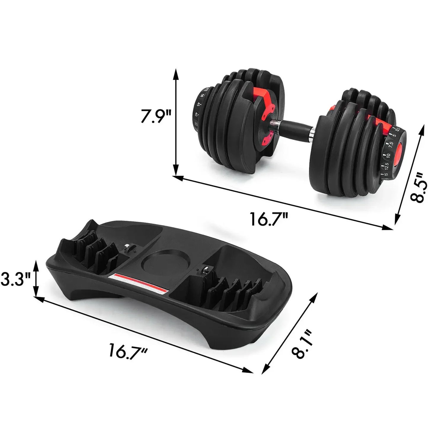 Adjustable 24Kg Dumbbells Set for Fitness Workouts