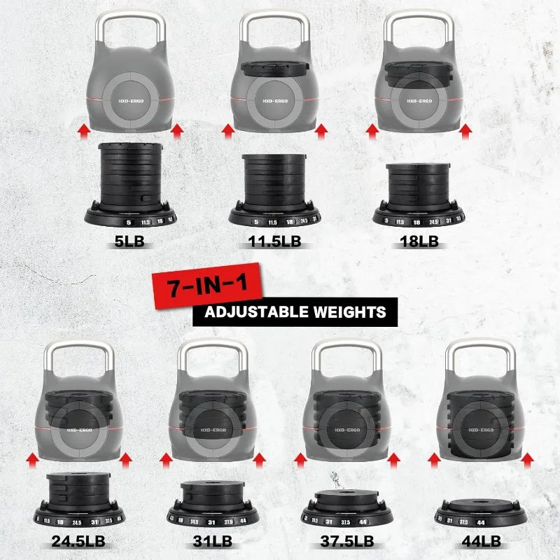 7 in 1 Adjustable Kettlebell for Home Strength Training