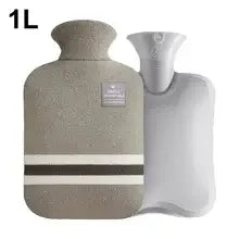 Durable Hot Water Bottle with Knitted Cover for Pain Relief