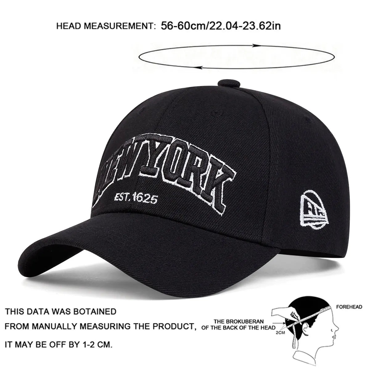 Unisex New York Letter Embroidery Baseball Cap for All Seasons