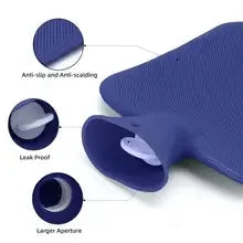 Durable Hot Water Bottle with Knitted Cover for Pain Relief
