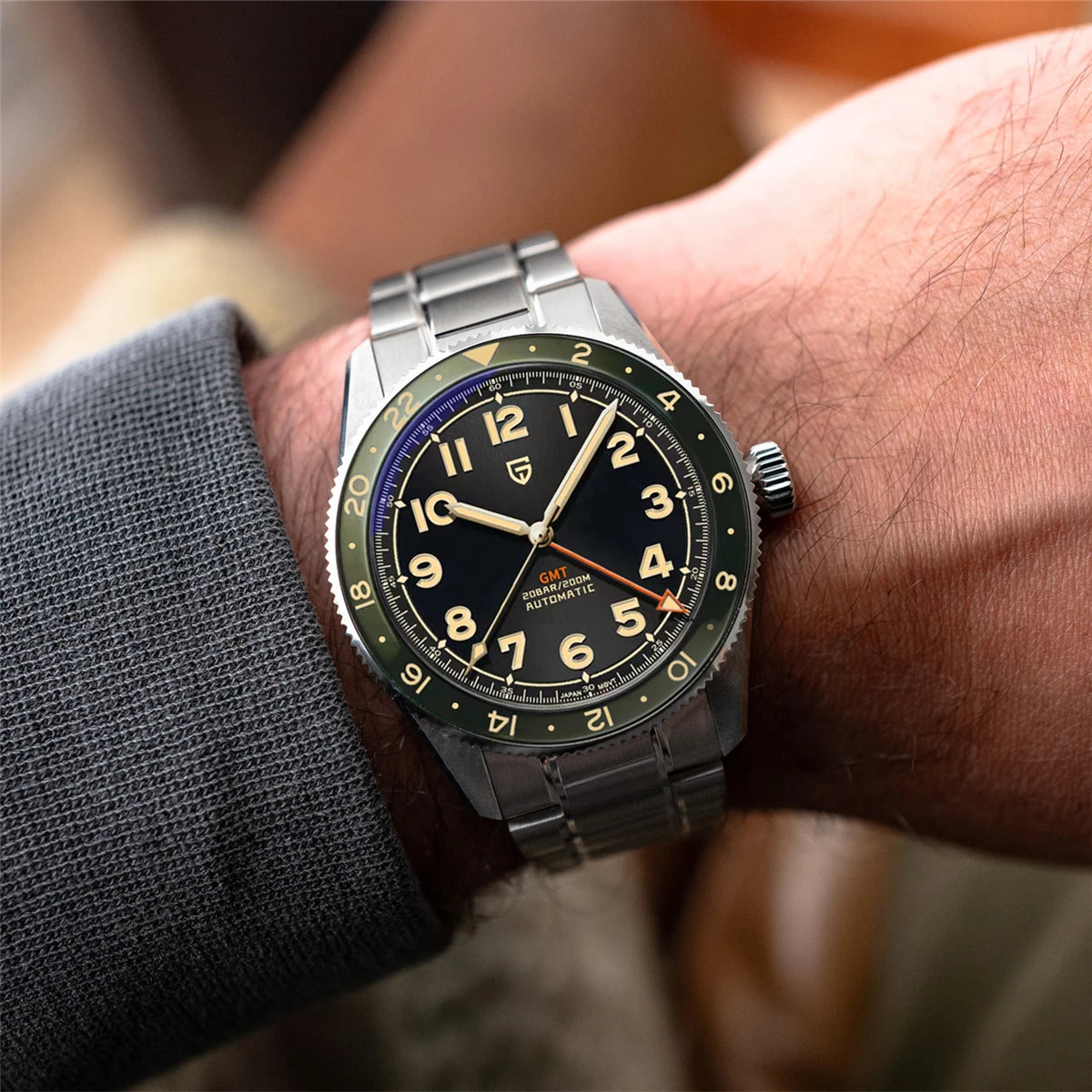 Pagani Design NH34 GMT Automatic Stainless Steel Mens Watch