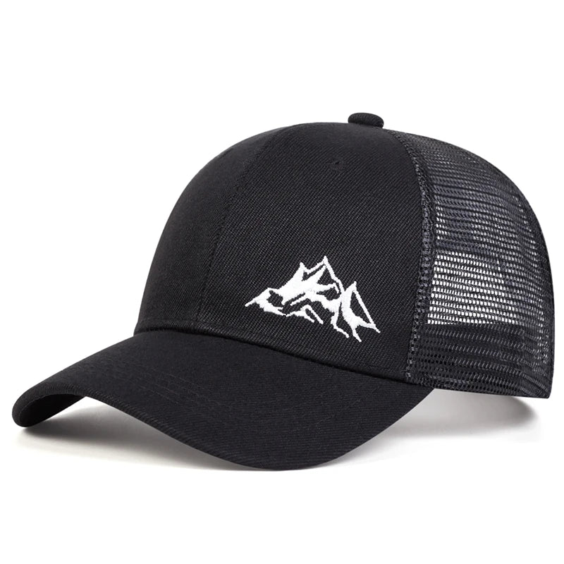 Unisex Mountains Embroidery Baseball Hat for Outdoor Fun