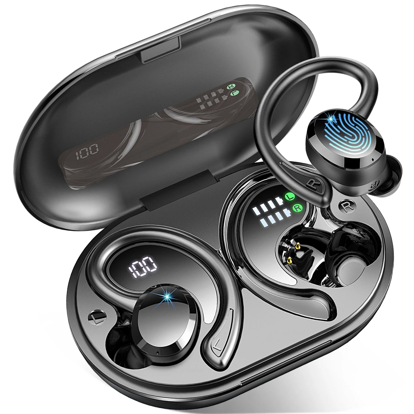 Drsaec Wireless Earbuds Bluetooth 5.3 ANC IP7 Waterproof 40H Playback
