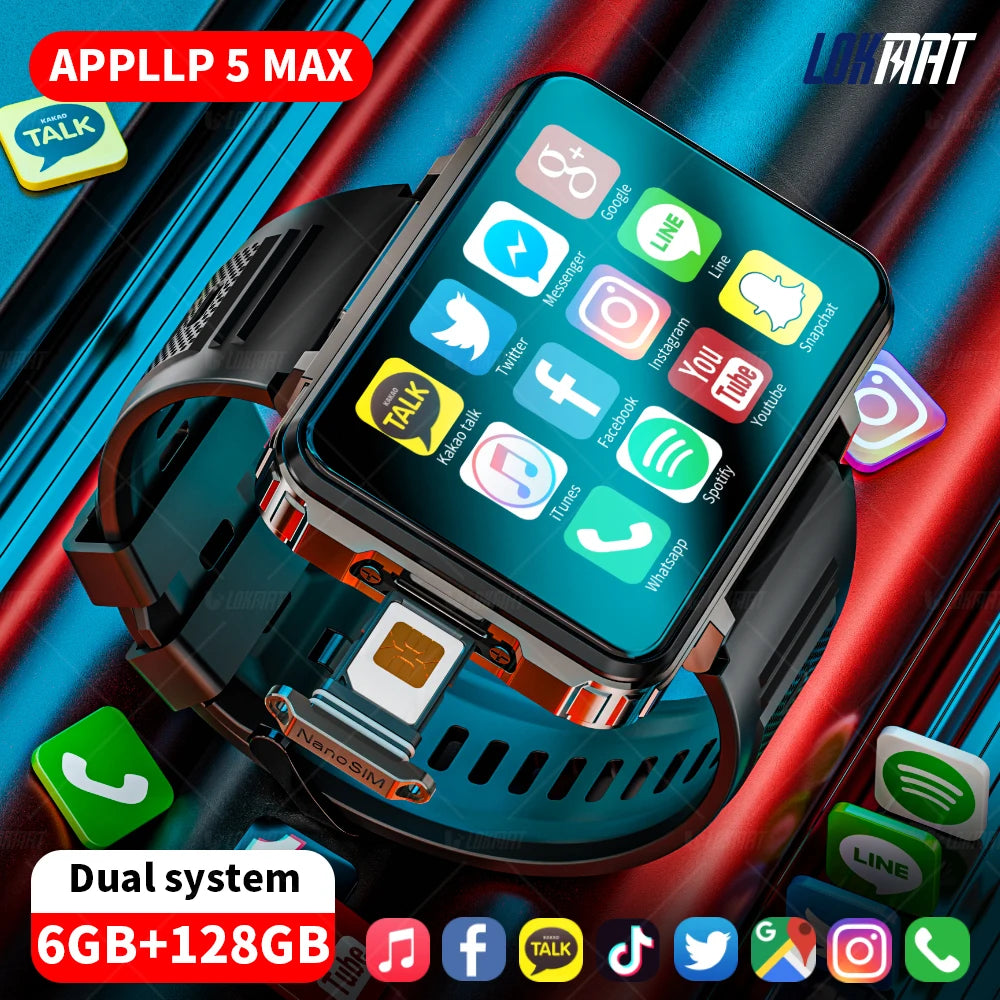 Lokmat Appllp 5 Max Android Watch 4G Calls Dual Camera
