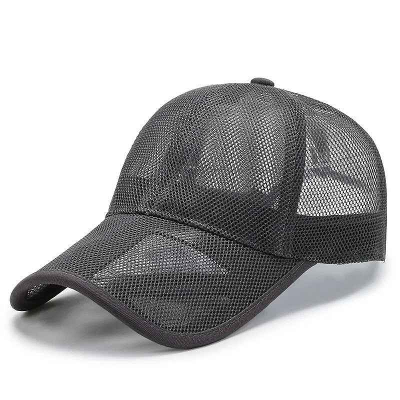 Breathable Openwork Mesh Baseball Cap for Outdoor Sun Protection
