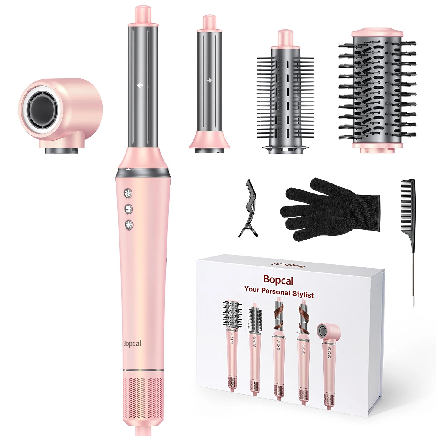 Bopcal 5 In 1 Hair Dryer And Curling Iron Styling Tool