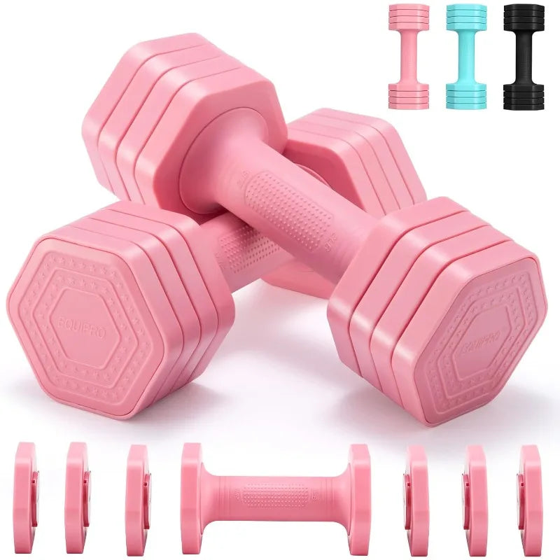 Adjustable Dumbbell Set for Women 4 in 1 Free Weights