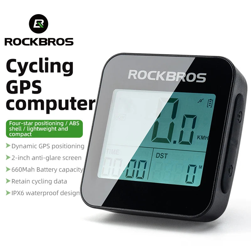 Rockbros Waterproof GPS Speedometer for Road and MTB Bikes