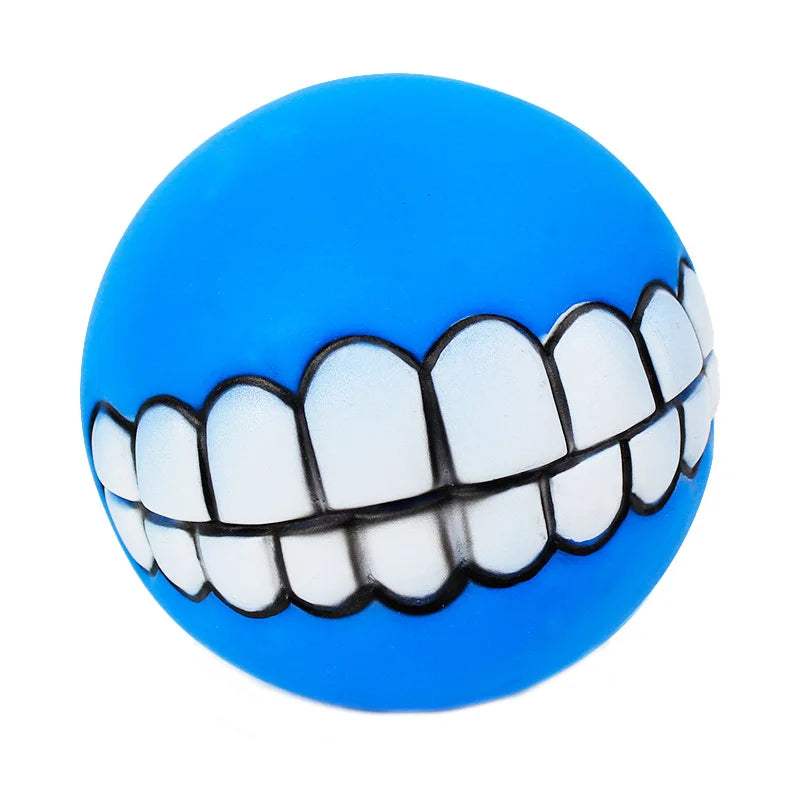 Rubber Squeaky Dog Toy Ball Bite Resistant For Small Puppies
