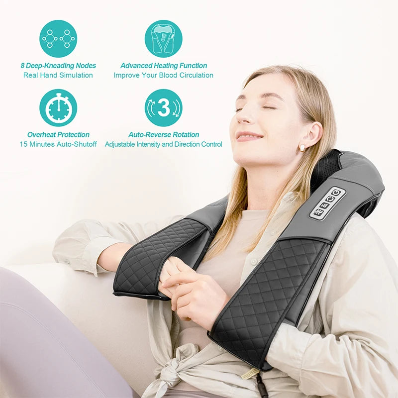Medcursor Electric Neck And Back Massage Pillow - Arthur's Wellness Emporium