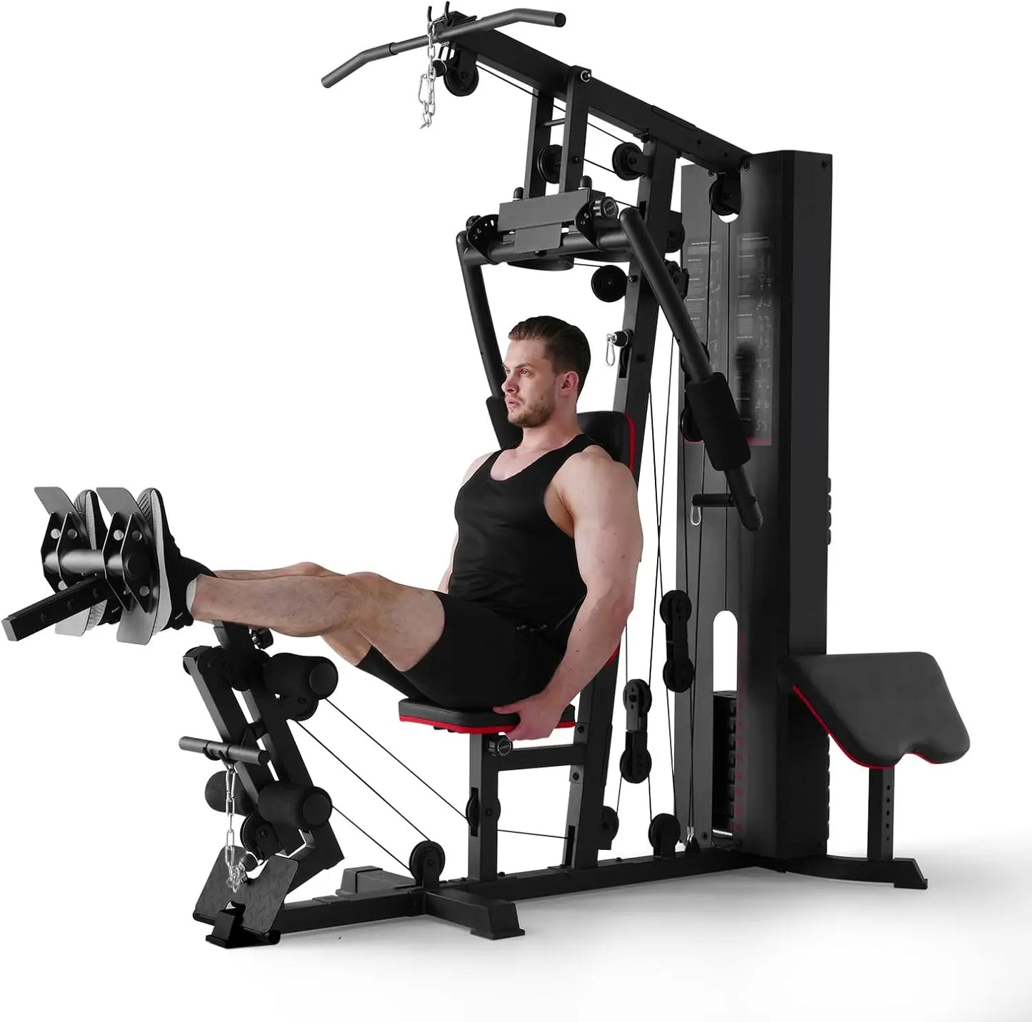 Multifunctional Home Gym with 150LBS Weight Stack