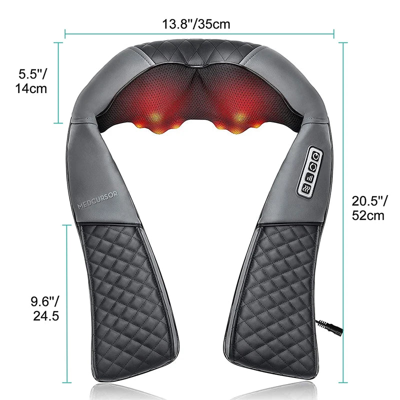 Medcursor Electric Neck And Back Massage Pillow - Arthur's Wellness Emporium
