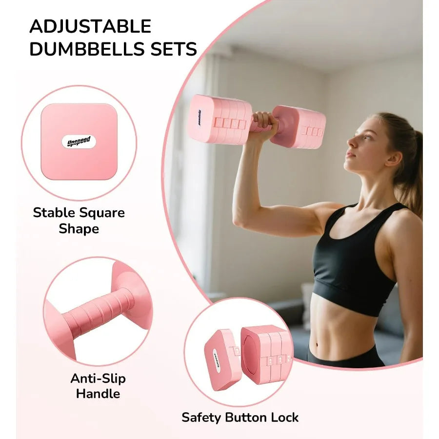 Adjustable Dumbbell Set For Women And Men Home Gym Training
