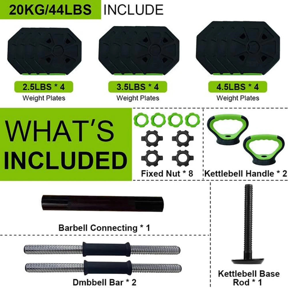HiMISS 4 In 1 Adjustable Dumbbell Set For Home Gym - Arthur's Wellness Emporium