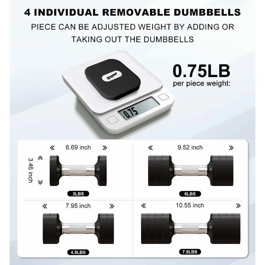 Adjustable Dumbbell Set Free Weights For Home Gym Workouts - Arthur's Wellness Emporium