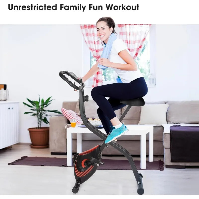 3 In 1 Folding Exercise Bike With 8 Level Resistance LCD