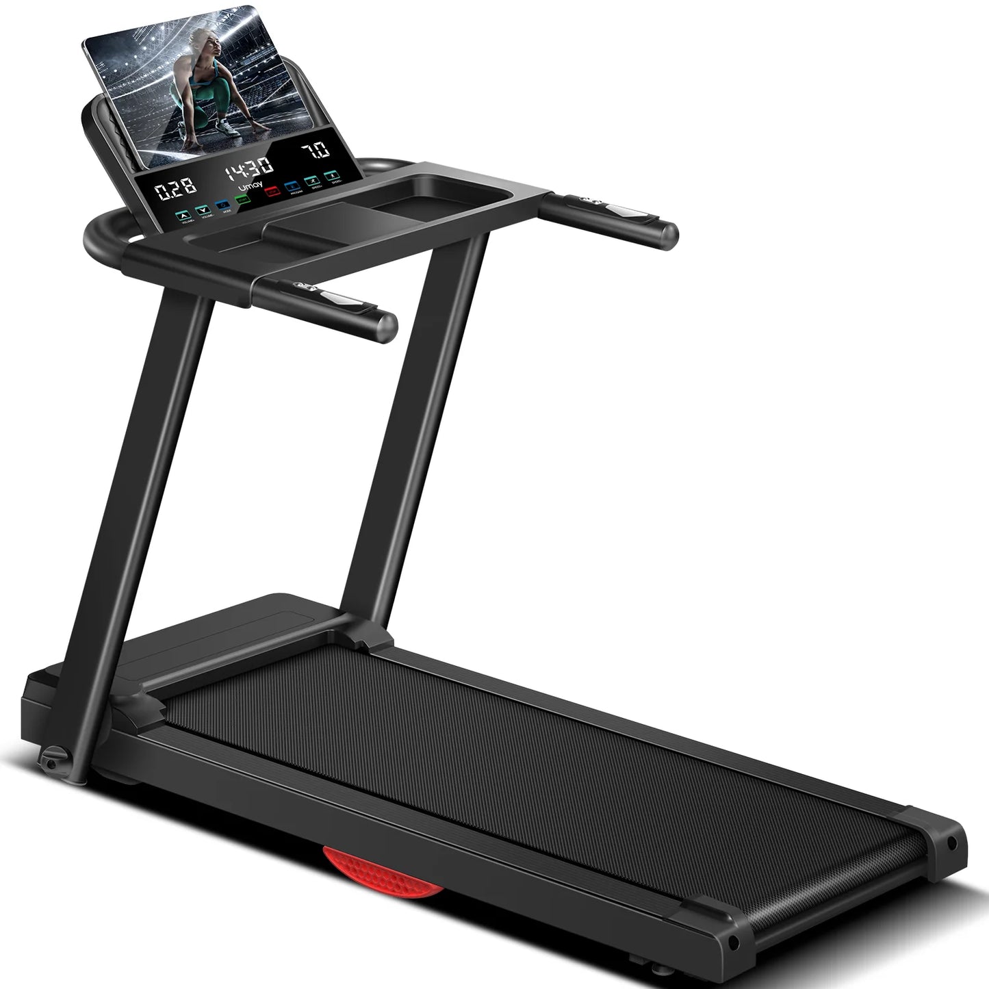 3.0HP Brushless Foldable Home Treadmill With HR Monitor