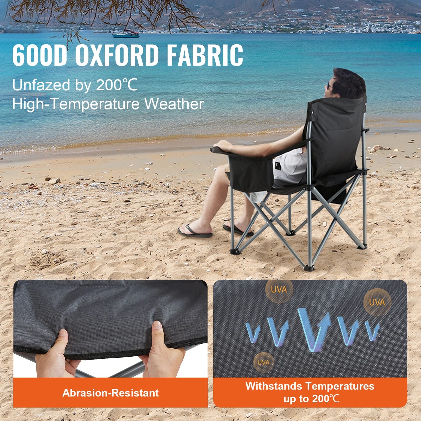VEVOR Outdoor Folding Camping Chair with Lumbar Support - Arthur's Wellness Emporium