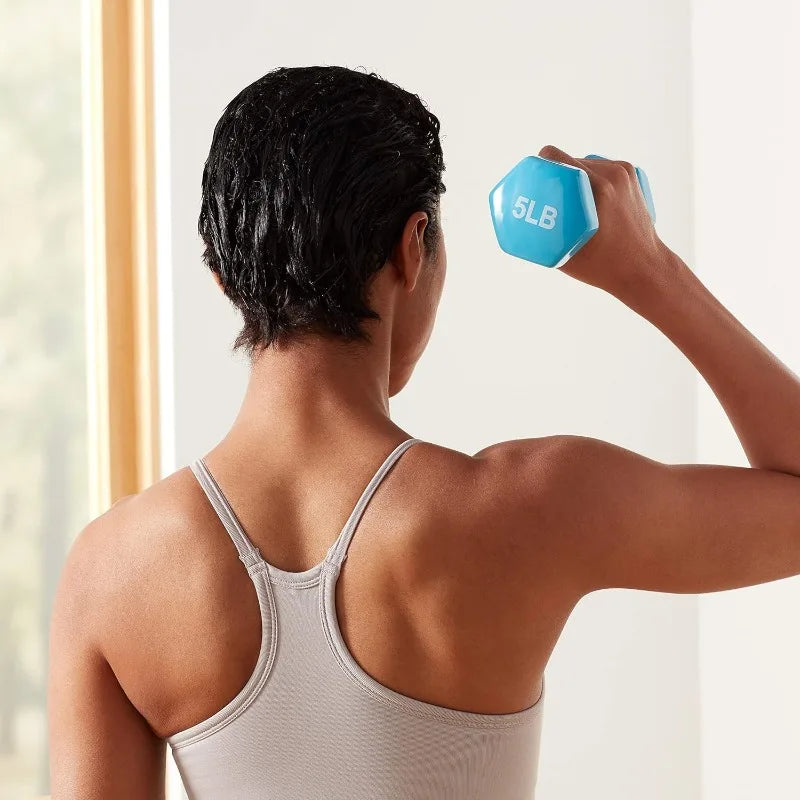 Vinyl Coated Dumbbell Hand Weights for Strength Training