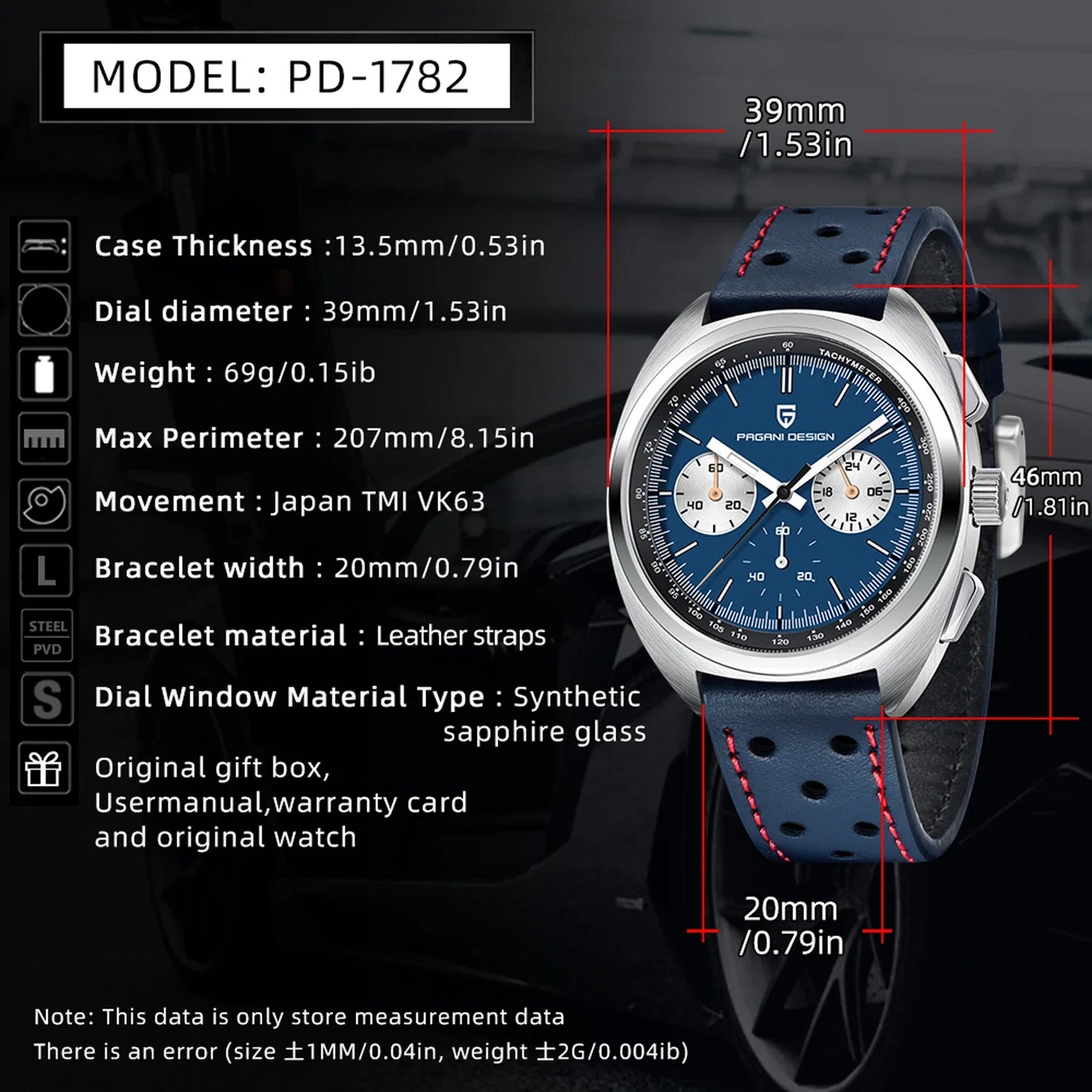 Pagani Design 2024 Retro Luxury Men's Chronograph Watch - Arthur's Wellness Emporium