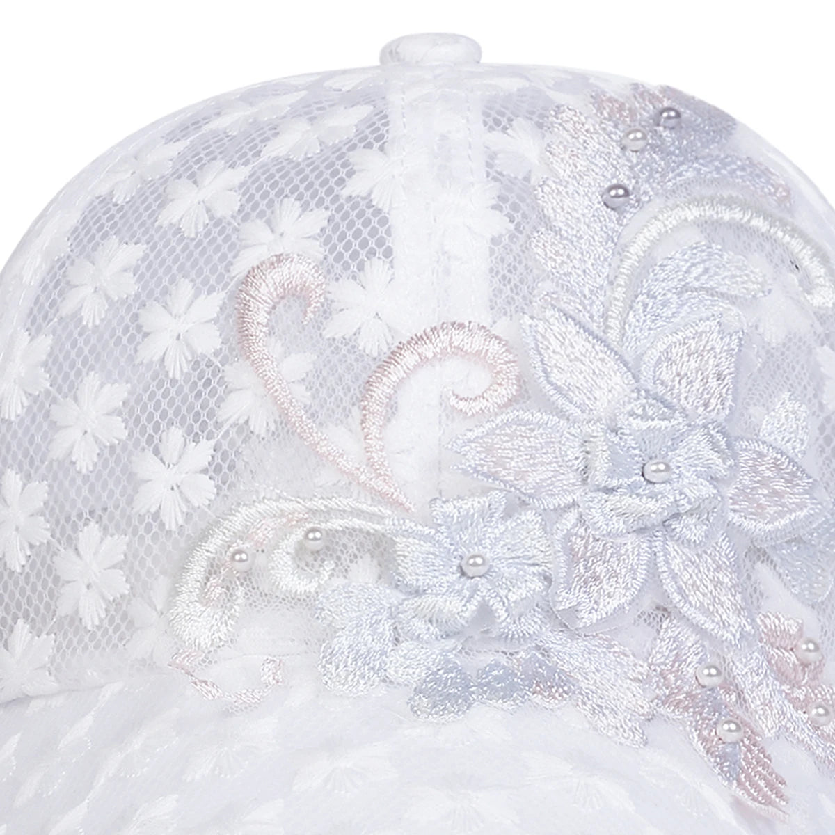 Unisex Lace Flower Baseball Cap Adjustable Sunscreen - Arthur's Wellness Emporium