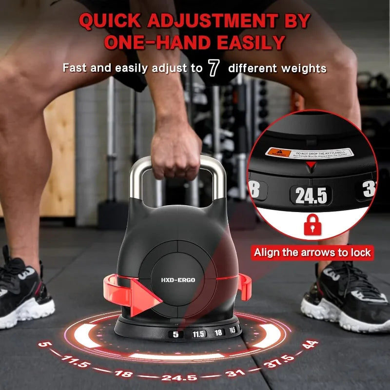 7 in 1 Adjustable Kettlebell for Home Strength Training