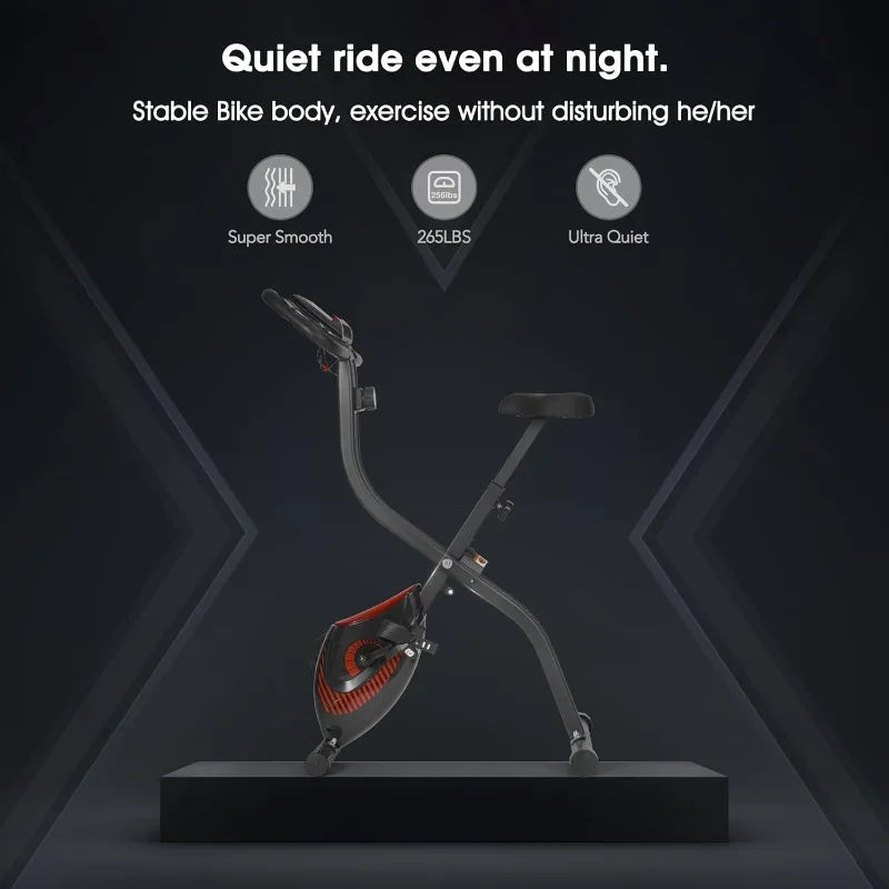 3 In 1 Folding Exercise Bike With 8 Level Resistance LCD