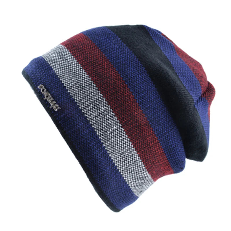 Knit Winter Skullies Beanie Hat For Men Acrylic Warm