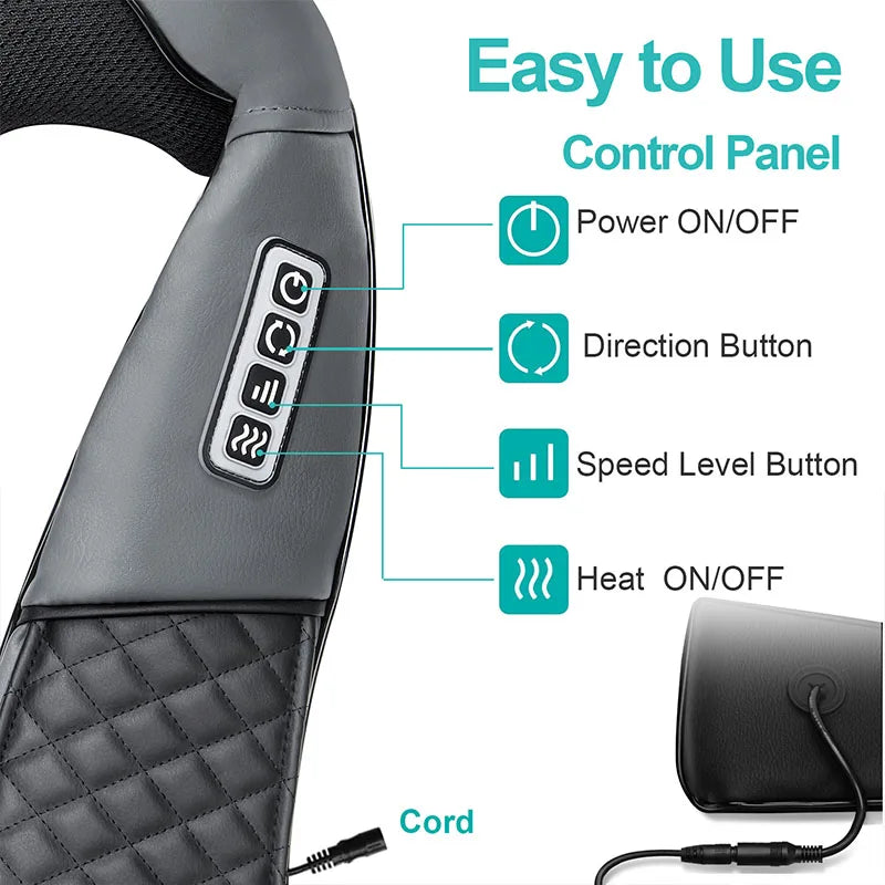Medcursor Electric Neck And Back Massage Pillow - Arthur's Wellness Emporium