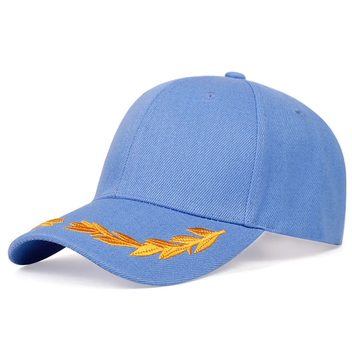 Unisex Wheat Embroidered Baseball Cap for Outdoor Travel