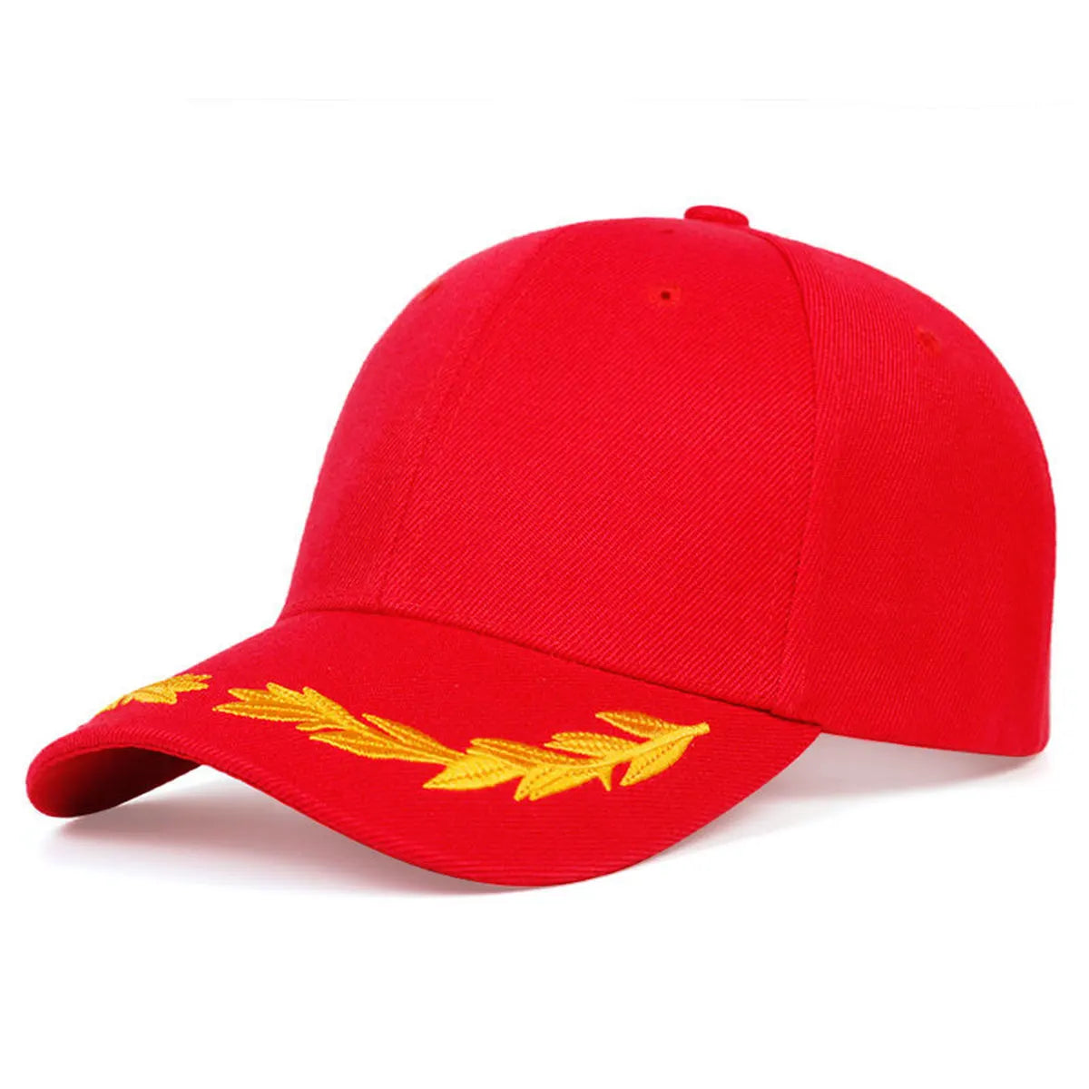 Unisex Wheat Embroidered Baseball Cap for Outdoor Travel
