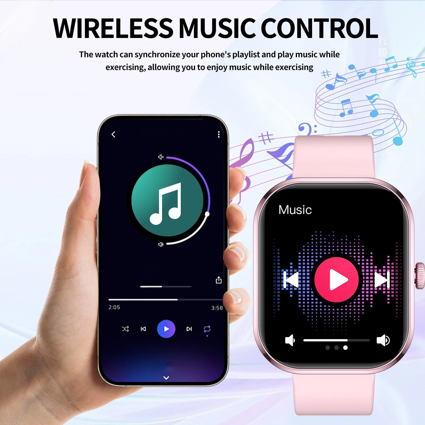 Multifunctional Smartwatch for Fitness and Music Tracking