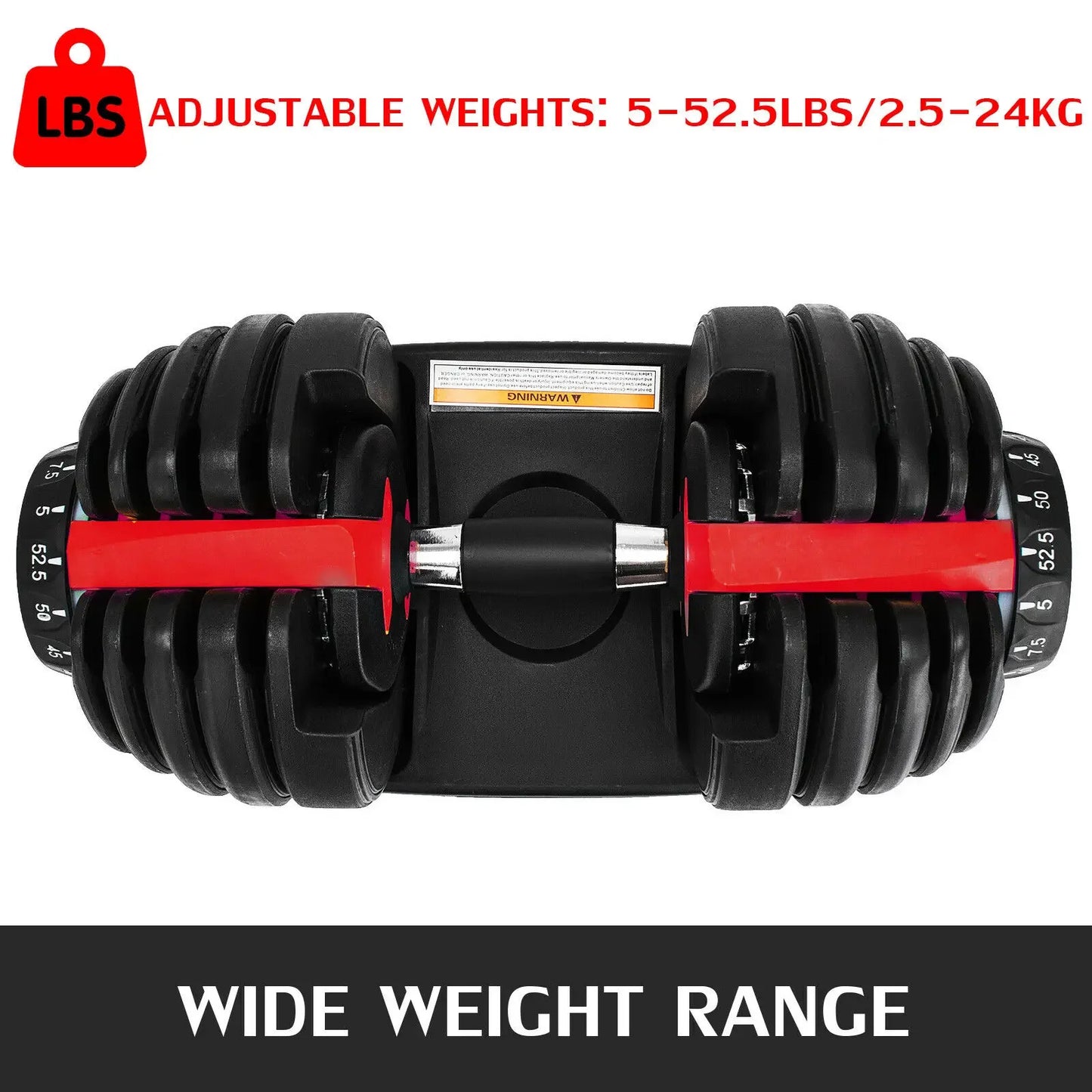 Adjustable 24Kg Dumbbells Set for Fitness Workouts