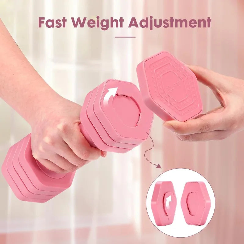 Adjustable Dumbbell Set for Women 4 in 1 Free Weights