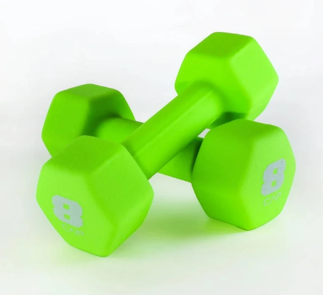 Rubber Dumbbells for Home Gym Strength Training 2 to 15 lb