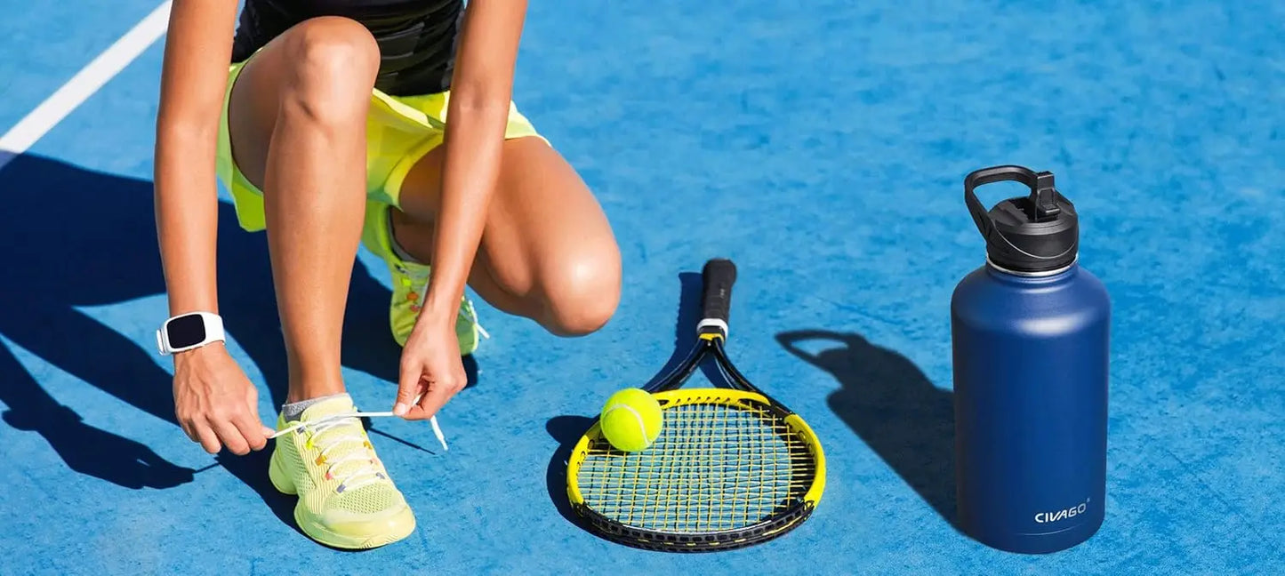 Insulated Stainless Steel Water Bottle With 3 Lids