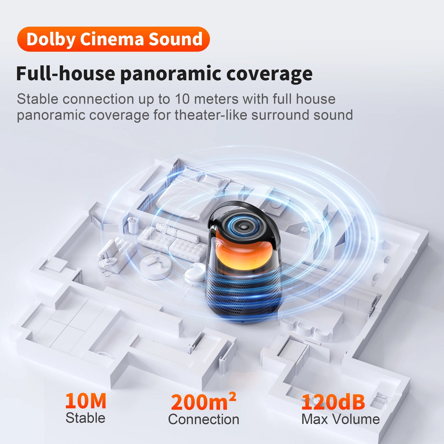 QERE HF55 Bluetooth Speaker 20W HiFi Portable IPX5 Waterproof