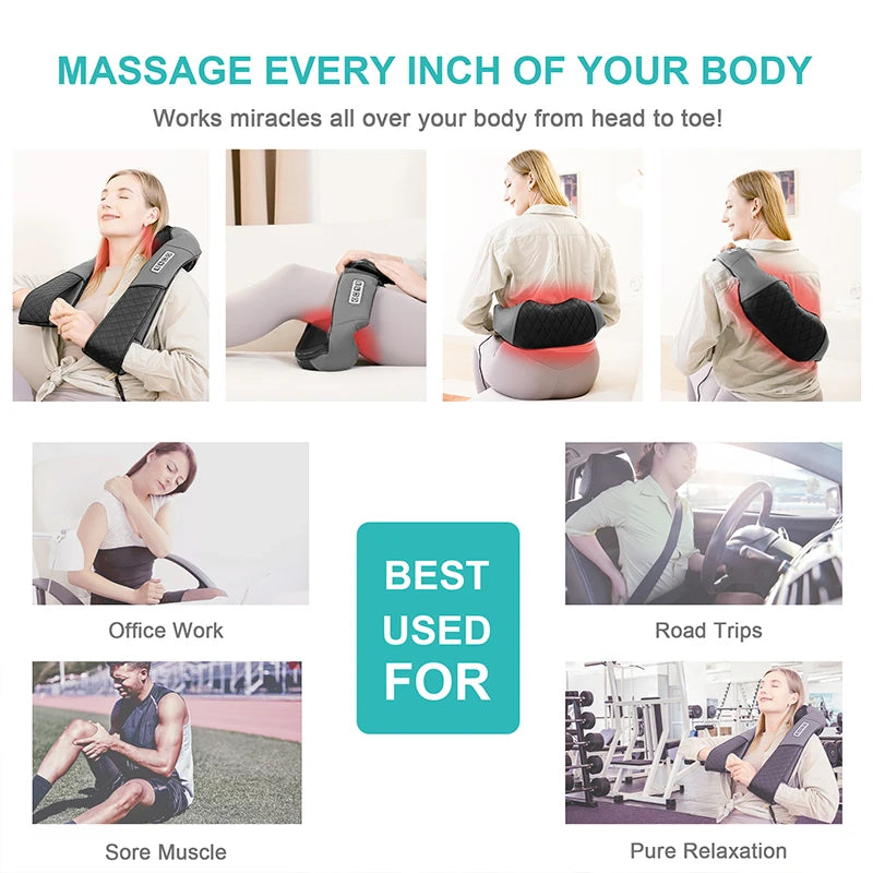Medcursor Electric Neck And Back Massage Pillow - Arthur's Wellness Emporium