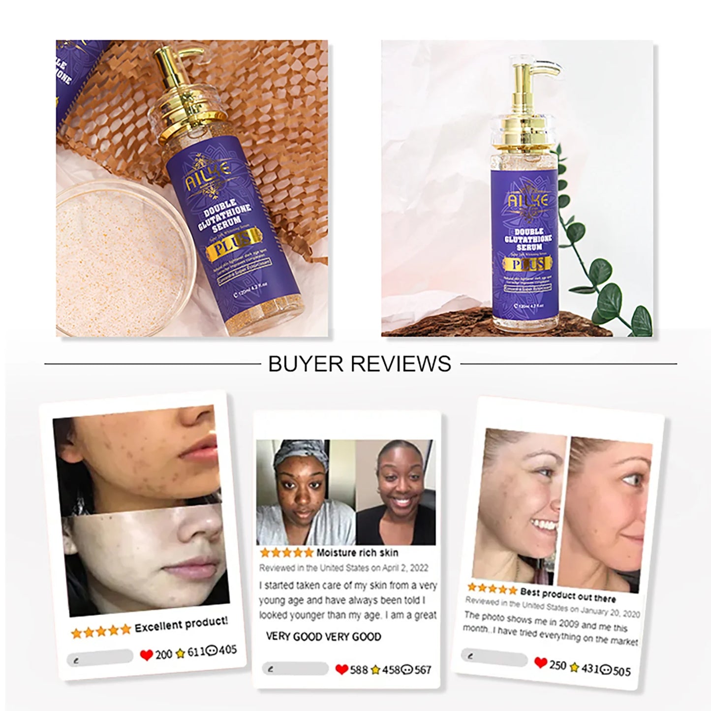 AILKE Glutathione Body Lotion for Even Skin Tone