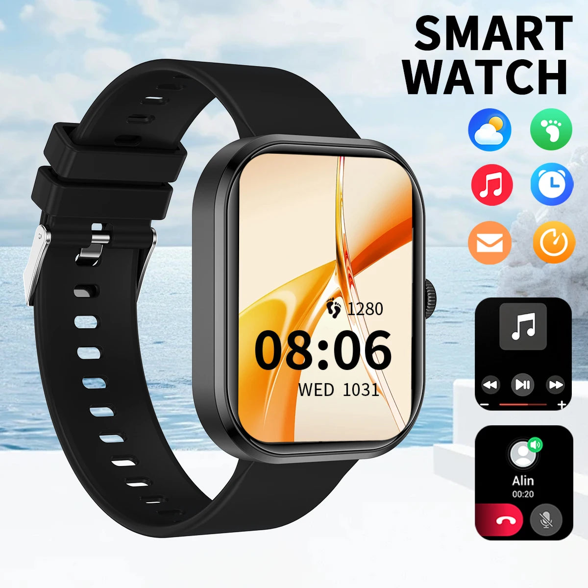 Multifunctional Smartwatch for Fitness and Music Tracking