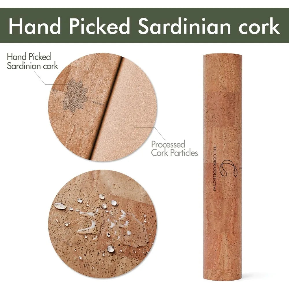 Eco-Friendly Non-Toxic Cork Yoga Mat for Hot Yoga